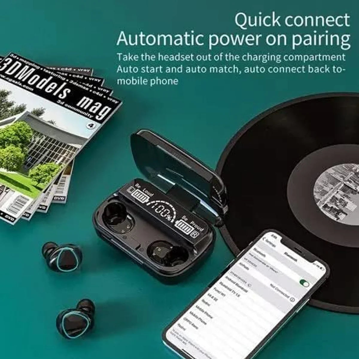 Wireless Bluetooth 5.0 In-Ear Earbuds ? Mini Stereo with Mic